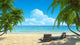 Two Beach Chairs White Wall Decal