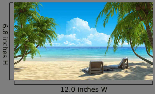 Two Beach Chairs White Wall Decal
