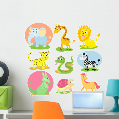 Wilde Animal Wall Decal shown on a wall