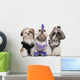 Three Shih Tzus Dressed up Wall Decal
