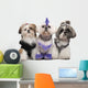 Three Shih Tzus Dressed up Wall Decal