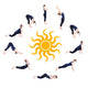 Steps Yoga Surya Namaskar Wall Decal