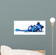 Blue CG Frog Wall Decal