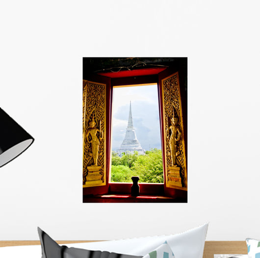 Looking through Window Wall Decal