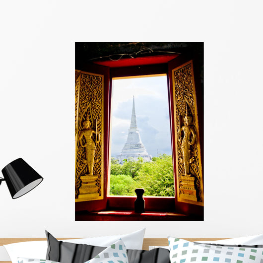 Looking through Window Wall Decal