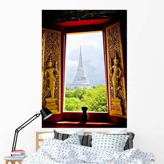 Looking through Window Wall Decal