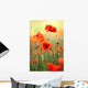 Red Poppy Wall Decal Design 2