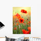Red Poppy Wall Decal Design 2