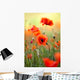 Red Poppy Wall Decal Design 2