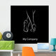 Logo Sexy Legs High-heeled Wall Decal