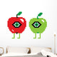 Two Funny Apples Wall Decal