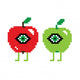 Two Funny Apples Wall Decal