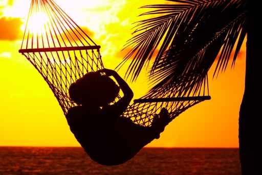 Sunset and Hammock Wall Decal