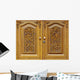 Wooden Carved Doors Closeup Wall Decal