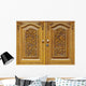 Wooden Carved Doors Closeup Wall Decal
