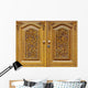 Wooden Carved Doors Closeup Wall Decal