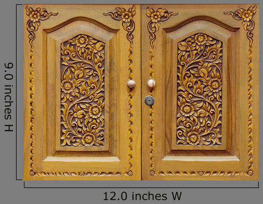 Wooden Carved Doors Closeup Wall Decal