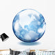 World Glass Sphere Wall Decal