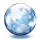 World Glass Sphere Wall Decal