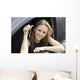 Happy Woman Showing Key Wall Decal