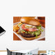 Gourmet Cheeseburger with Mug Wall Decal Design 2