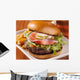 Gourmet Cheeseburger with Mug Wall Decal Design 2