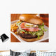 Gourmet Cheeseburger with Mug Wall Decal Design 2