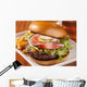 Gourmet Cheeseburger with Mug Wall Decal Design 2
