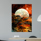 Alien Planet and Moon Wall Decal