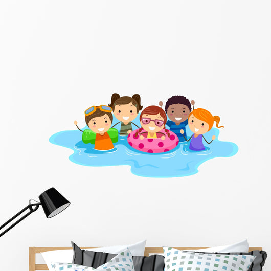 Pool Kids Wall Decal