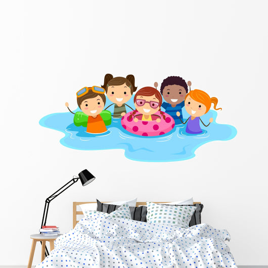Pool Kids Wall Decal