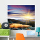 Sun Rays Mountain Landscape Wall Decal