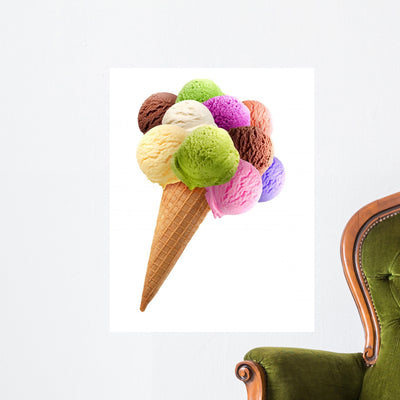 Ice Cream Wall Decal Design 1 shown on a wall