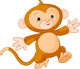Happy Little Monkey Wall Decal