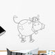 Outlined Farm Dairy Cow Wall Decal