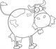 Outlined Farm Dairy Cow Wall Decal