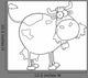 Outlined Farm Dairy Cow Wall Decal