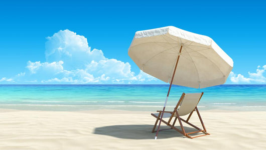 Beach Chair and Umbrella Wall Decal