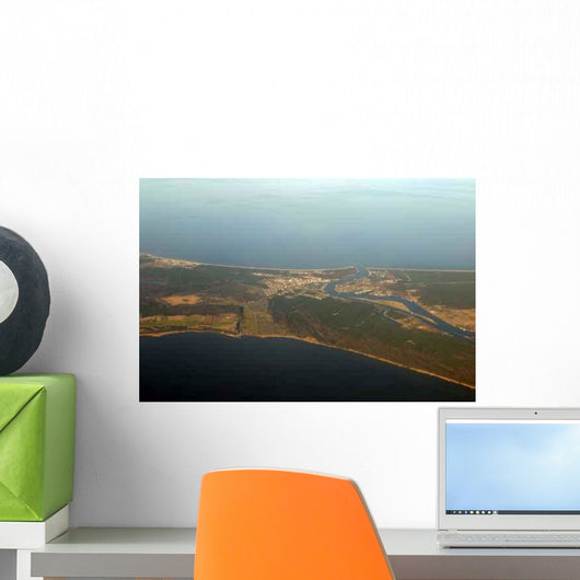 Aerial River Mouth and Wall Decal