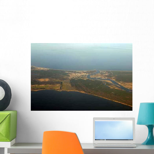 Aerial River Mouth and Wall Decal