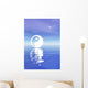 Yin and Yang Blue Wall Decal
