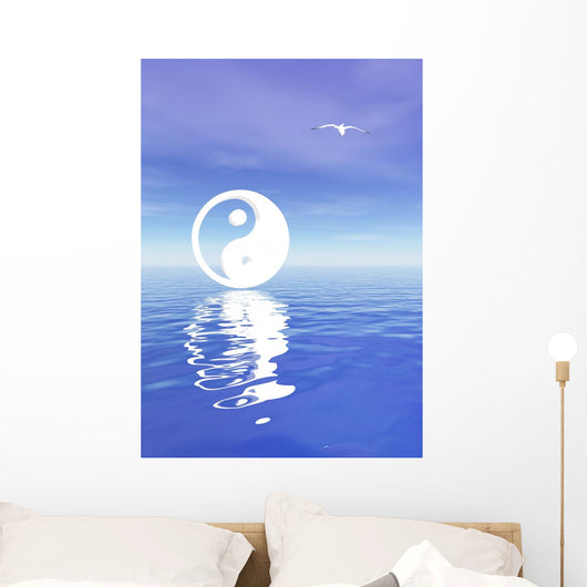 Yin and Yang Blue Wall Decal