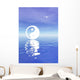 Yin and Yang Blue Wall Decal