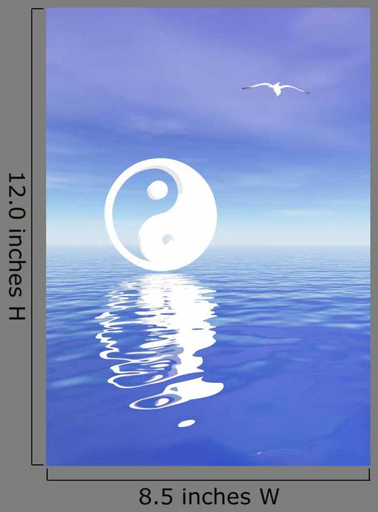 Yin and Yang Blue Wall Decal