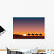 Paysage Desert Dromadaire Crepuscule Wall Decal
