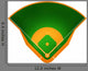 Illustration Baseball Field Wall Decal