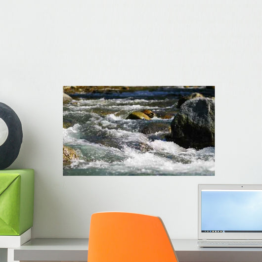 Wild River and Rocks Wall Decal