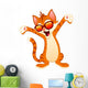 Happy Cat Wearing Sunglasses Wall Decal