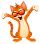 Happy Cat Wearing Sunglasses Wall Decal