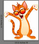 Happy Cat Wearing Sunglasses Wall Decal